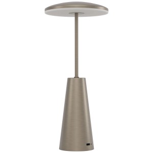 Eglo Piccola lampada da tavolo a batteria bronzo: luce LED decorativa con dimmer touch per interni ed esterni.