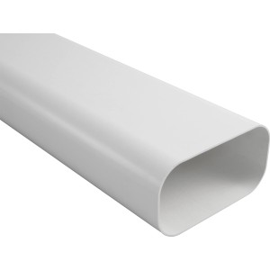 Tubo rettangolare bianco Marley, 1 m di lunghezza, per sistemi di condotti piatti e tubi tondi.
