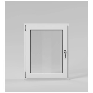 Fenêtre oscillo-battante Roro blanche, ouverture à gauche, 80x100 cm. Fenêtre PVC avec isolation thermique.