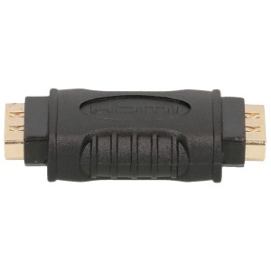 Doppio connettore HDMI nero per collegare cavi HDMI.
