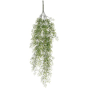 Pianta artificiale di gelsomino sospesa in vaso, foglie verdi, altezza 81 cm. Pianta decorativa.