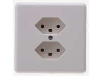 UP-Steckdose Mica 2x Typ13 Weiss UP-Steckdose Mica 2x Typ13 Weiss