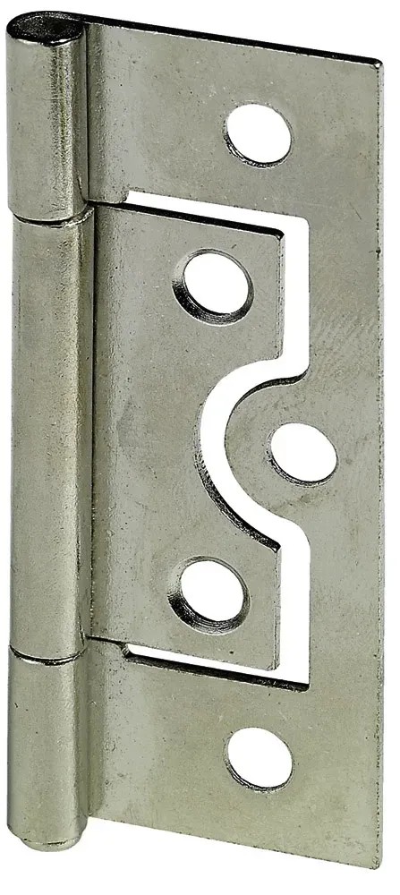 Lot De 6 Charnières De Rénovation – 13 X 60 Mm, à Visser, En Zinc, Argenté