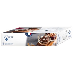 Set di bicchieri La Rochere Bubble, 6 piccoli bicchieri da dessert (5 cl) nella scatola.