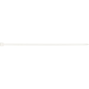 Serre-câble blanc, longueur 150 mm, lot de 100 pour le regroupement de câbles.
