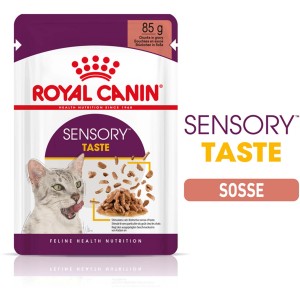 Royal Canin Sensory Taste cibo umido per gatti in salsa, busta da 85g.