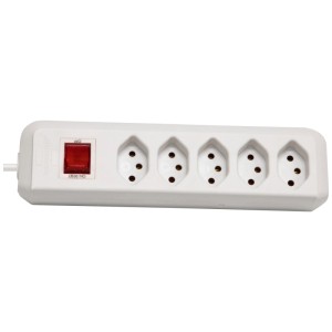 Multiprise blanche Brennenstuhl cleverLINE avec 5 prises et câble de 5 m.