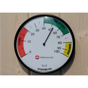 Hygromètre Weka pour mesurer l'humidité dans le sauna, design rond.