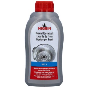 Liquide de frein Nigrin DOT4, bouteille de 500ml pour une performance optimale.
