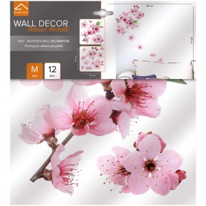 Wandsticker Cherry Blossom Gr. M: Dekoratives Wandtattoo mit Kirschblüten.