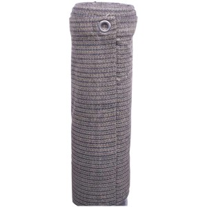 Brise-vue en PE beige-anthracite enroulé, 150x500 cm, avec œillet métallique pour balcon ou clôture.