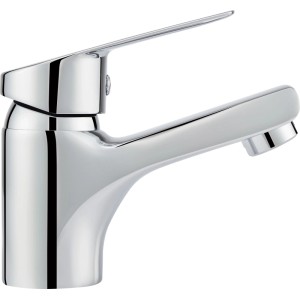 Miscelatore monocomando per lavabo Chieti, cromato, con bocca leggermente inclinata.