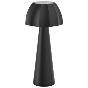 Lampada da tavolo a LED ricaricabile Schönenberger Sulis nera per esterni, luce bianca calda.