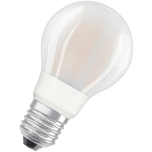 Lampadina LED Osram E27, forma a bulbo, opaca, bianco caldo, 100W. Luce a risparmio energetico per un'illuminazione piacevole.
