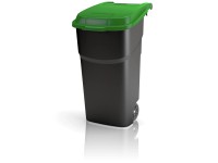 Rotho Abfalltonne Atlas Anthrazit-Grün 100 l