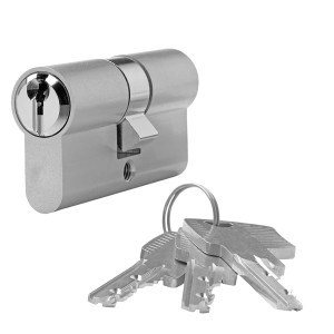 Cylindre profilé Roro 35/65 avec 3 clés et fonction d'urgence et de danger en acier.