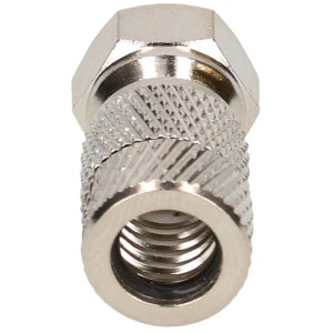 Connettore F Schwaiger 7 mm a vite con guarnizione per impianti SAT.