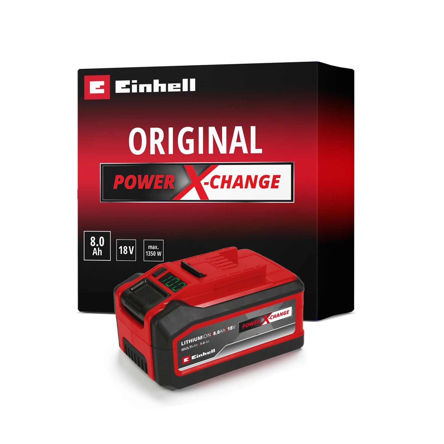 Einhell Power-X-Change-Plus Akku Multi-Ah 18 V / 5 - 8 Ah