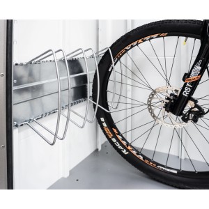 Support à vélos Biohort BikeHolder pour HighBoard, acier galvanisé, avec vélo.