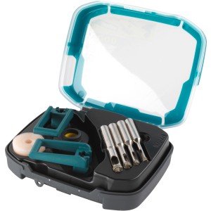 wolfcraft Set di punte diamantate, 5 pezzi, in scatola di plastica con punte e accessori.
