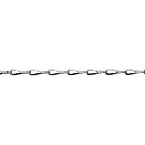 Verchromte Patentkette, 0,4 mm Durchmesser, als Meterware für Bootstechnik.