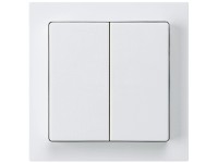 Hager Doppel-Druckschalter / -taster Kallysto Frontplatte Weiss