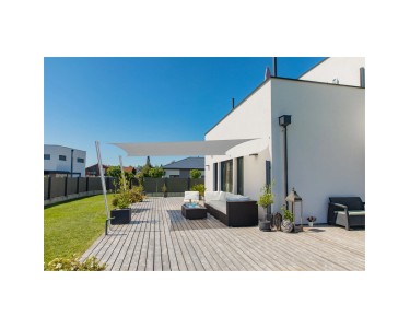 Windhager Sonnensegel Capri Rechteck Grau 3 x 4 m