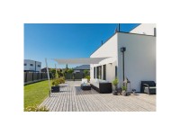Windhager Tenda parasole a vela Capri rettangolare Grigio 3 x 4 m