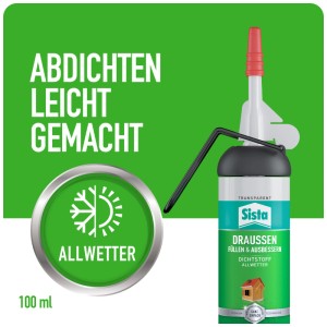 Sista Sigillante Draussen Trasparente, cartuccia da 100ml per esterni.