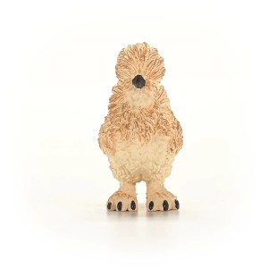 Schleich Farm World Seidenhuhn, detailgetreue Spielfigur für Kinder, beige.