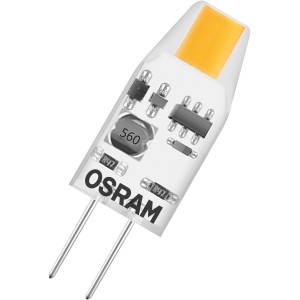 Lampadina LED Osram G4, 1W, bianco caldo, 100lm. Lampada LED compatta con attacco a spina.