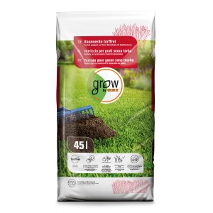 Sac de terreau pour gazon GROW by OBI, sans tourbe, 45 l, pour nouvelles pelouses et réparations.
