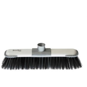 Ebnat Balai à plancher Inspire, 28 cm de large, avec poils et support de manche en plastique pour le nettoyage.