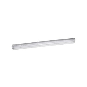 Lampada stagna a LED Osram Submarine grigia, 126 cm, con due tubi LED per cantina, garage e magazzino.