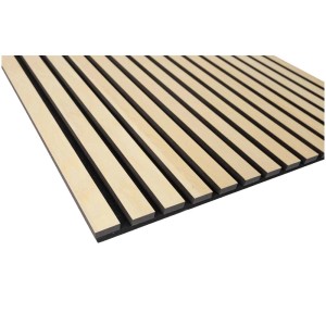 Denpanels Akustikpaneel Esche Schwarz, 120x60 cm, zur Wand- und Deckenverkleidung für besseren Raumklang.
