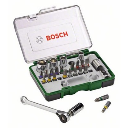 Bosch Schrauberbit- und Ratschen-Set Promoline 27-tlg.