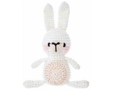 Kit Crochet Rico Design Baby Booties Lapin – Chaussons Bébé Adorables Faits Main, 100% Coton, Tout Inclus