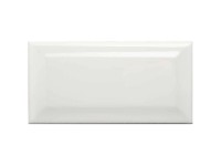 Euro Stone Naturstein Wandfliese Metro glänzend Weiss 7,5 x 15 cm