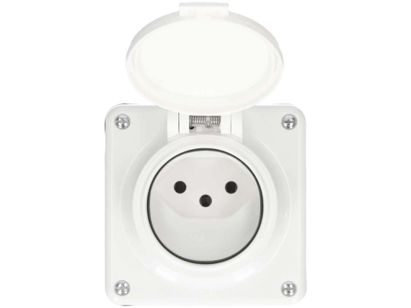 ElectroMica AufputzSteckdose Typ13 mit IP55 Weiss Gr. 1 x 1 kaufen