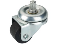 Dörner+Helmer Möbel-Lenkrolle Stahl / Kunststoff Schwarz-Grau verzinkt 1 Stk.