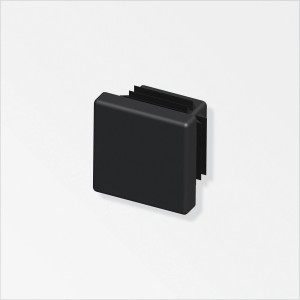 Tappo Combitech quadrato nero per tubi da 15,5 mm, set da 2 pezzi.