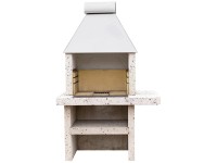 Nouvel Gartenkamin Sole Waschbeton Grau eckig 182 x 115 x 90 cm