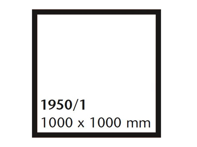 Firefix piastra a pavimento di vetro quadrata 1'000 x 1'000 mm