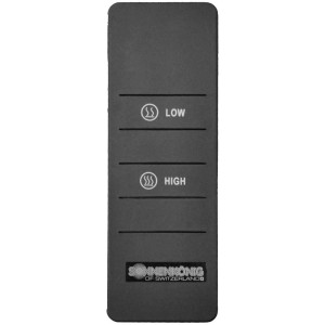 Télécommande pour chauffage de terrasse Sonnenkönig Chama pour contrôler les niveaux de chaleur.