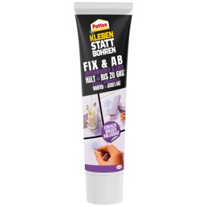 Pattex Montagekleber Fix & Ab Transparent, tubo da 44g, adatto a diversi materiali.