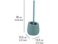 Wenko WC-Garnitur Badi Keramik Blaugrau