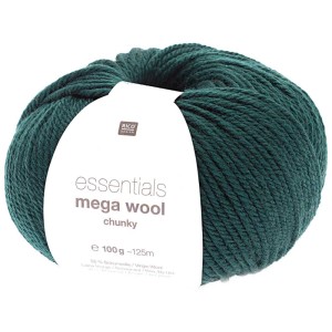 Pelote de laine grosse mélangée Rico Design Chunky couleur lierre, épaisseur 6 mm, 100 g.