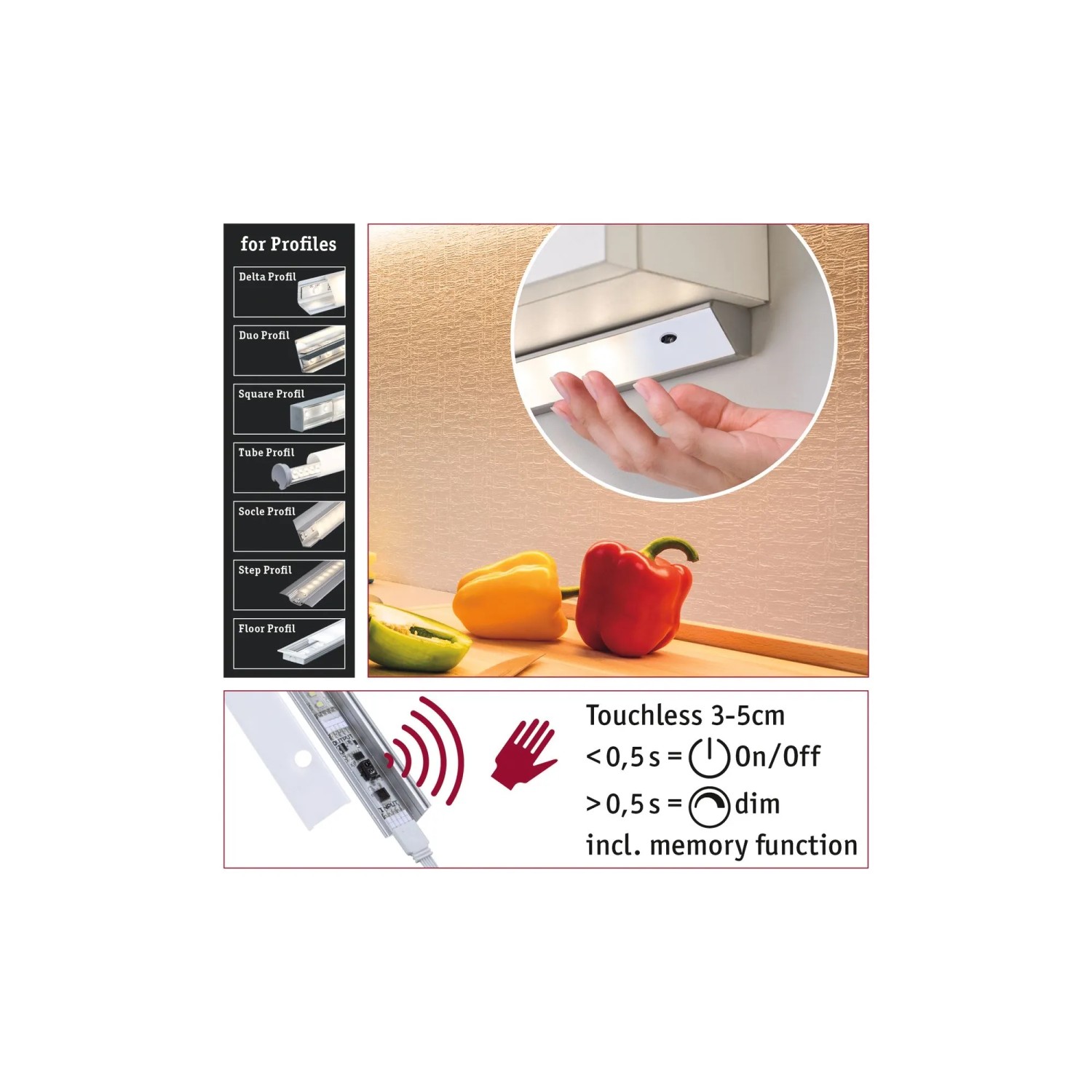 Paulmann No. 79841 MaxLED Profilsensor Night PIR 24 V DC max. 144W --> Leuchten & Lampen günstig online kaufen im Shop
