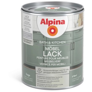 Alpina peinture pour meubles Bath & Kitchen Sage, pot de 750ml. Idéal pour meubles de salle de bain et cuisine.