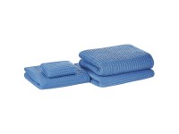 Badehandtuch-Set Areora Baumwolle Blau 4-tlg.